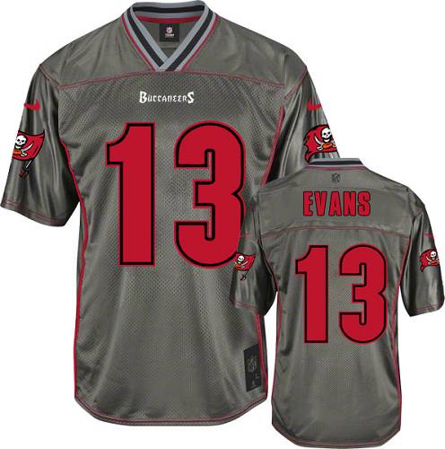 Men's Limited Mike Evans Nike Jersey Grey - #13 Vapor NFL Tampa Bay Buccaneers